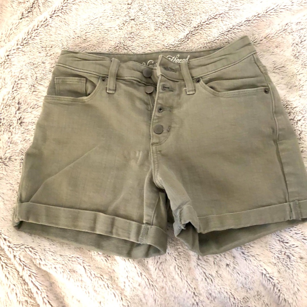 Light Green Jean Shorts